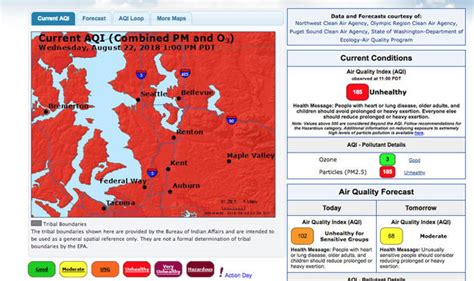 seattle area air quality forecast